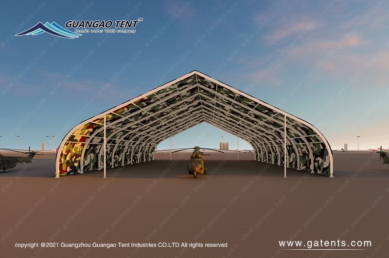 Tente de hangar militaire